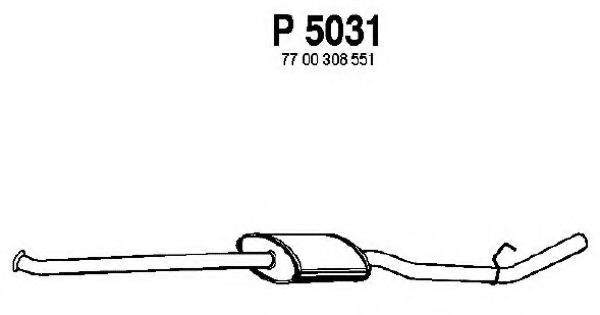 P5031 FENNO Exhaust System Middle Silencer