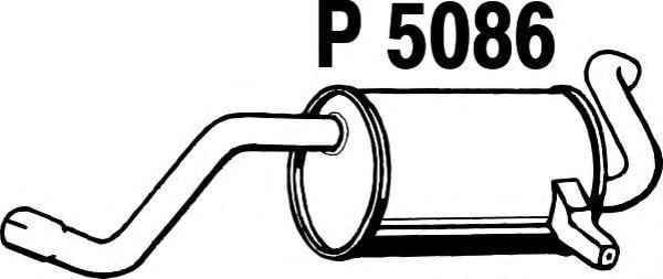 P5086 FENNO Exhaust System End Silencer