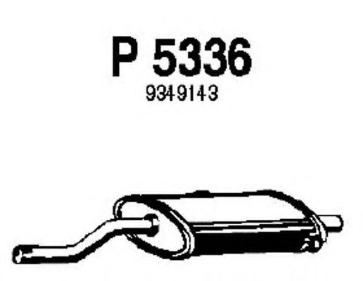P5336 FENNO Exhaust System Middle Silencer