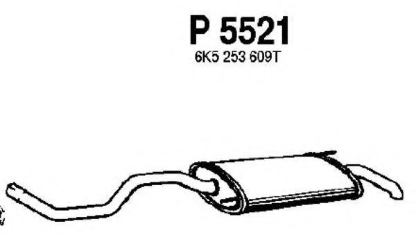 P5521 FENNO Exhaust System End Silencer