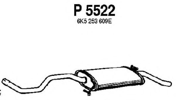 P5522 FENNO Exhaust System End Silencer