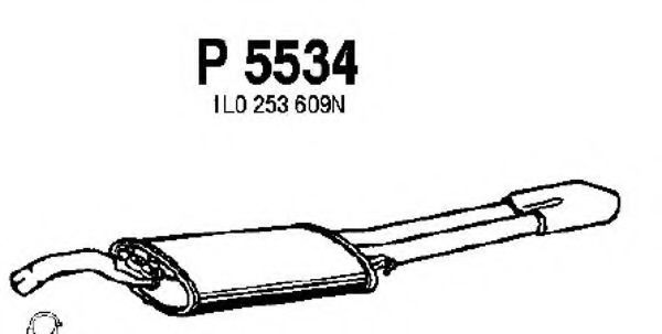 P5534 FENNO Exhaust System End Silencer