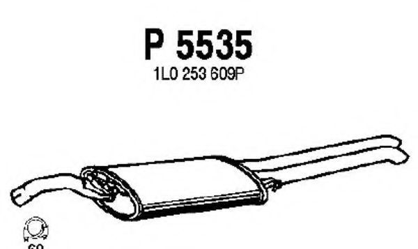 P5535 FENNO Exhaust System End Silencer