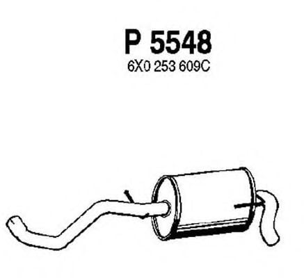 P5548 FENNO Exhaust System End Silencer