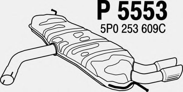 P5553 FENNO Exhaust System End Silencer