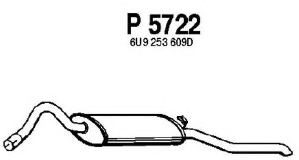 P5722 FENNO Exhaust System End Silencer