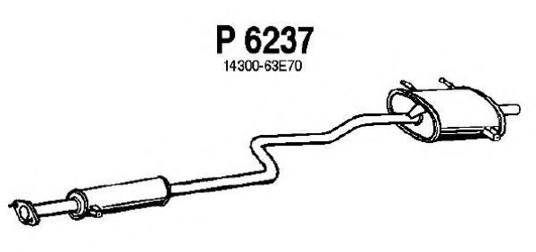 P6237 FENNO Exhaust System Middle Silencer