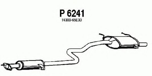 P6241 FENNO Exhaust System Middle Silencer