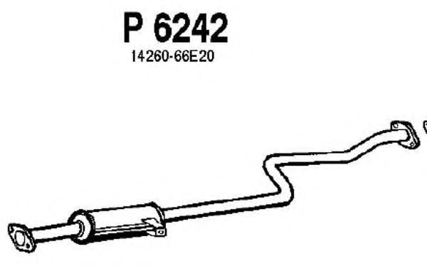 P6242 FENNO Exhaust System Middle Silencer