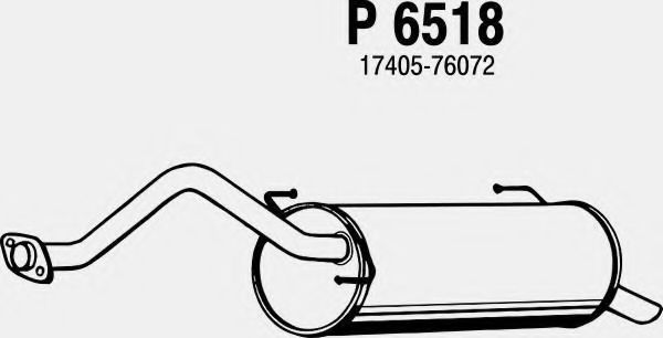 P6518 FENNO Exhaust System End Silencer