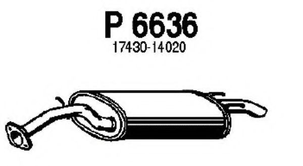 P6636 FENNO Exhaust System End Silencer