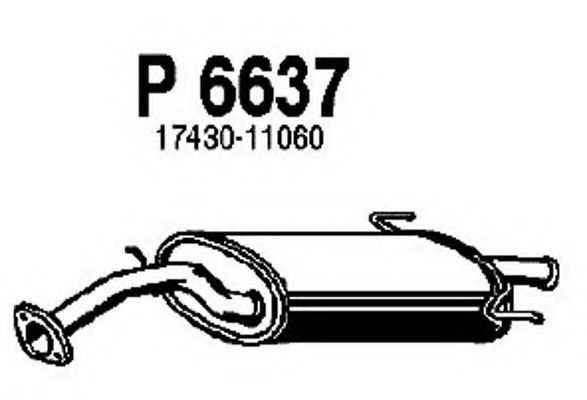 P6637 FENNO Exhaust System End Silencer