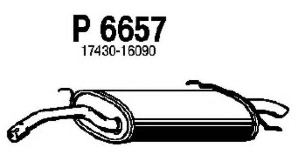 P6657 FENNO Exhaust System End Silencer