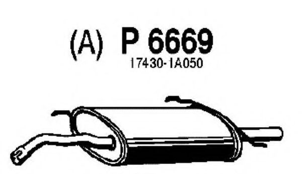 P6669 FENNO Exhaust System End Silencer