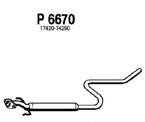 P6670 FENNO Exhaust System Middle Silencer