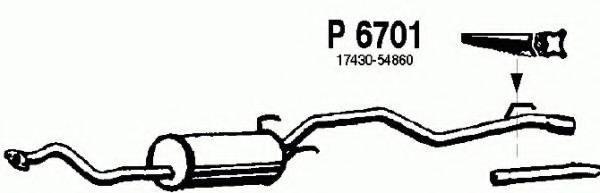 P6701 FENNO Exhaust System End Silencer