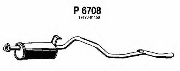P6708 FENNO Exhaust System End Silencer