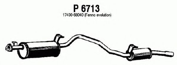 P6713 FENNO Exhaust System End Silencer