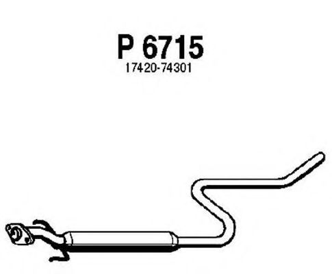 P6715 FENNO Exhaust System Middle Silencer
