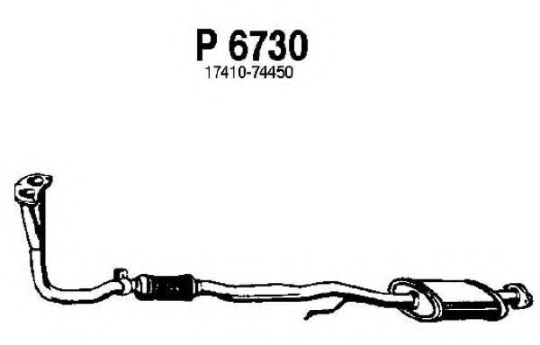 P6730 FENNO Exhaust System Front Silencer