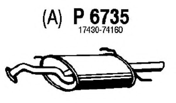 P6735 FENNO Exhaust System End Silencer