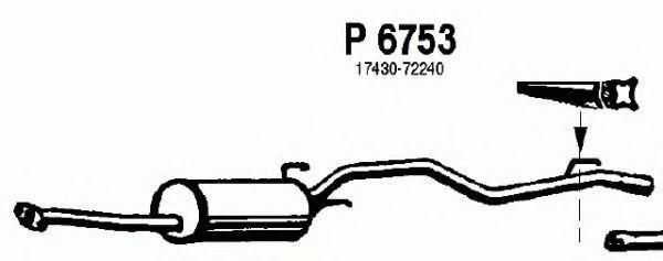 P6753 FENNO Abgasanlage Endschalldämpfer