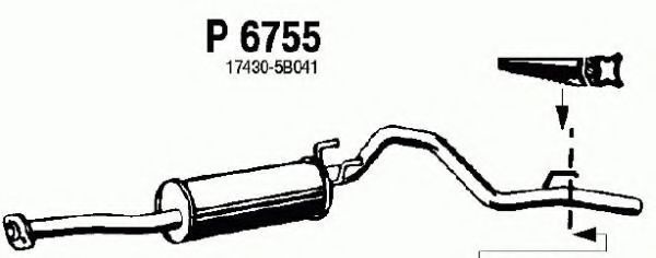 P6755 FENNO Exhaust System End Silencer