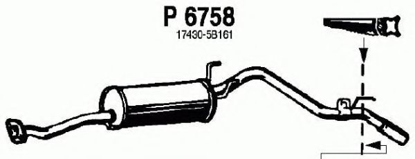 P6758 FENNO Exhaust System End Silencer