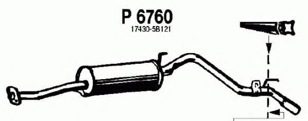 P6760 FENNO Exhaust System End Silencer
