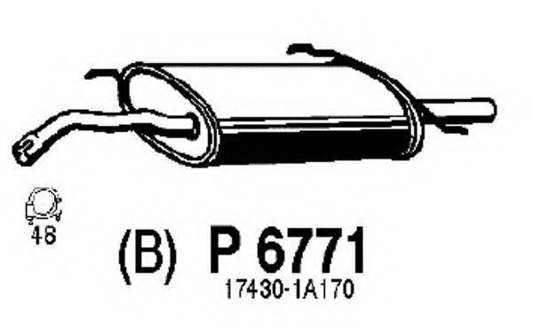 P6771 FENNO Exhaust System End Silencer