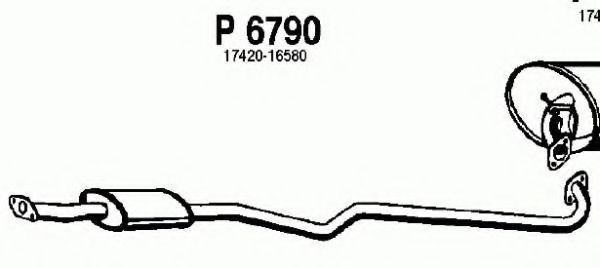 P6790 FENNO Exhaust System Middle Silencer