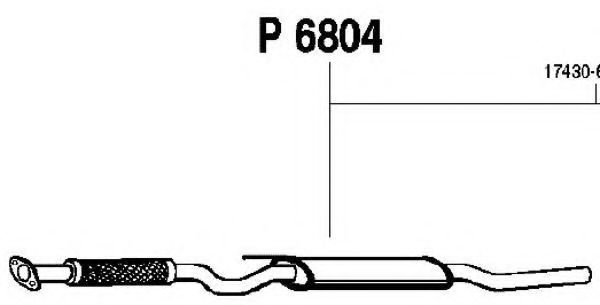 P6804 FENNO Exhaust System Middle Silencer