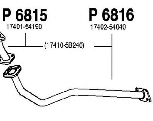 P6816 FENNO Exhaust System Exhaust Pipe