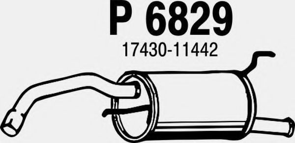 P6829 FENNO Exhaust System End Silencer