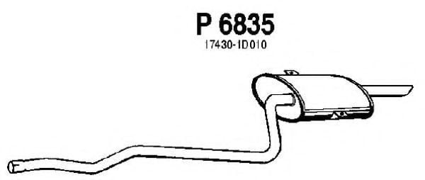 P6835 FENNO Exhaust System End Silencer