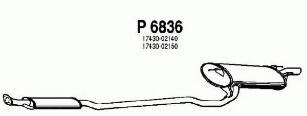 P6836 FENNO Exhaust System End Silencer