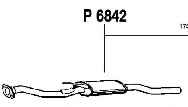 P6842 FENNO Exhaust System Middle Silencer