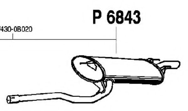 P6843 FENNO Exhaust System Middle Silencer