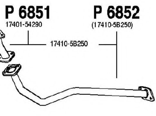 P6852 FENNO Exhaust System Exhaust Pipe