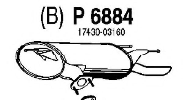 P6884 FENNO Exhaust System End Silencer