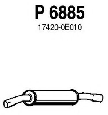 P6885 FENNO Exhaust System Middle Silencer