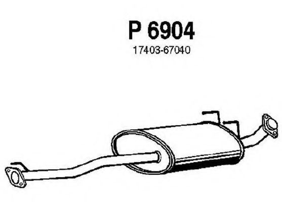 P6904 FENNO Exhaust System Middle Silencer