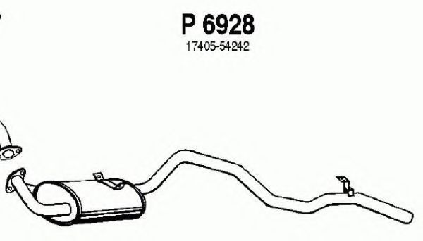 P6928 FENNO Exhaust System End Silencer