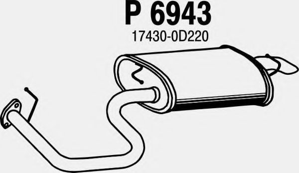 P6943 FENNO Exhaust System End Silencer