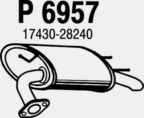 P6957 FENNO Система выпуска ОГ Глушитель выхлопных газов конечный