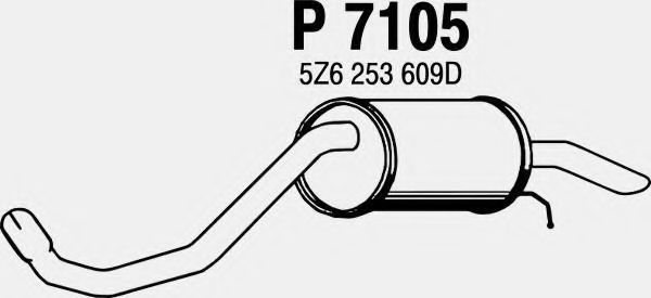 P7105 FENNO Exhaust System End Silencer