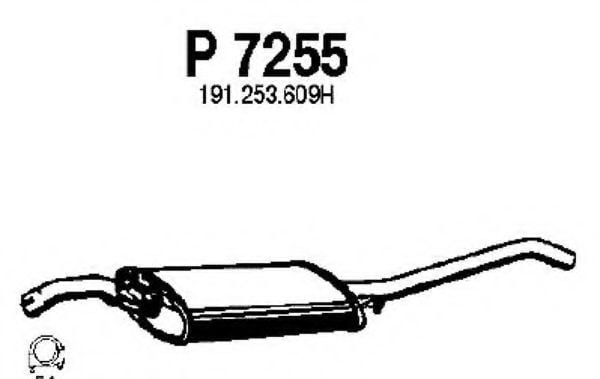 P7255 FENNO Exhaust System End Silencer