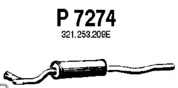 P7274 FENNO Exhaust System Front Silencer