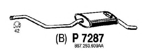P7287 FENNO Exhaust System End Silencer