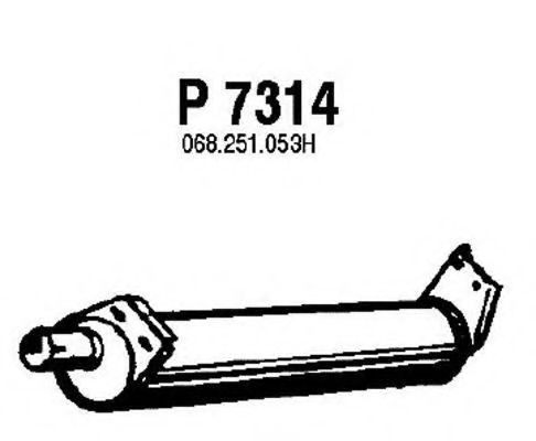 P7314 FENNO Exhaust System Middle Silencer